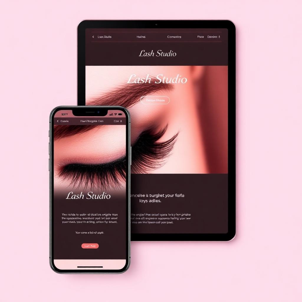 Lash Studio website design by Jailene